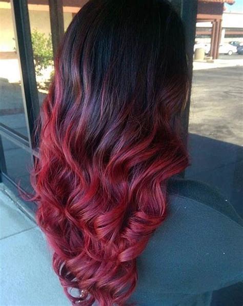 dark to red ombre